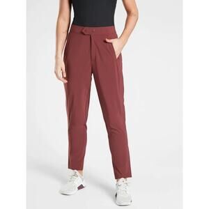 Athleta Cognac Brown Uptown Alley Ankle‎ Cargo Pant Size 6 Athleisure Casual